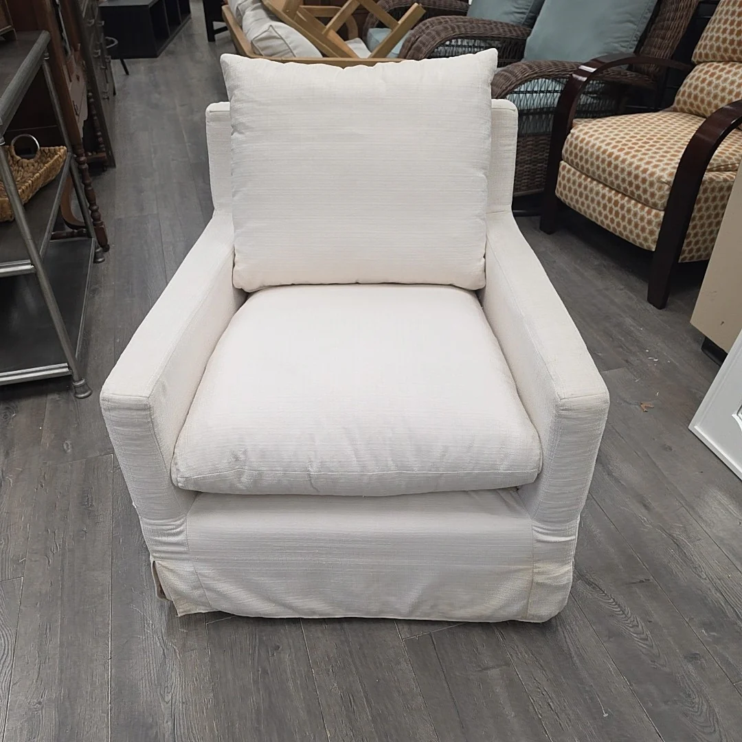 WHITE BRYNN UPHOL ARMCHAIR