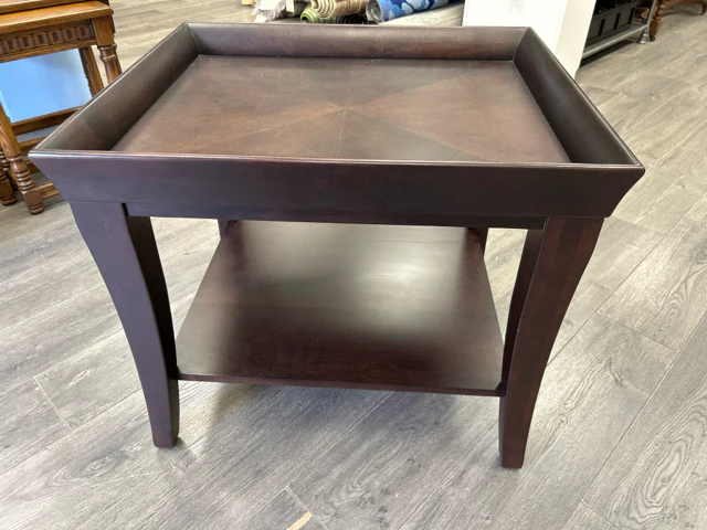 WOOD 2 TIER END TABLE