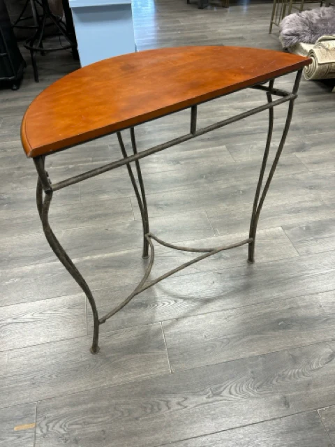 WOOD METAL HALL TABLE - Image 2