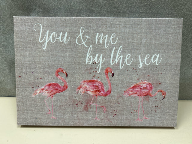 YOU AND ME FLAMINGO CANVAS